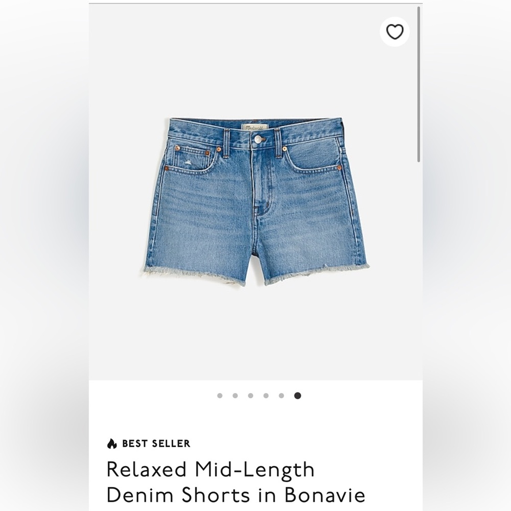 Madewell Relaxed fit denim shorts Sz 29